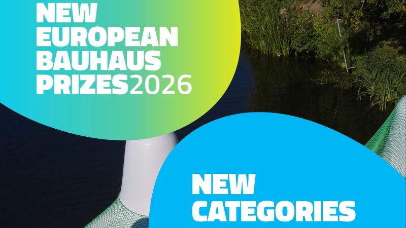 Eine Darstellung mit dem Text New European Bauhaus Prizes und New Categories